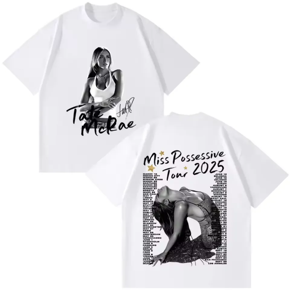 Tate Mcrae Miss Possessive World Tour 2025 T-Shirts Fan Gift Men Women