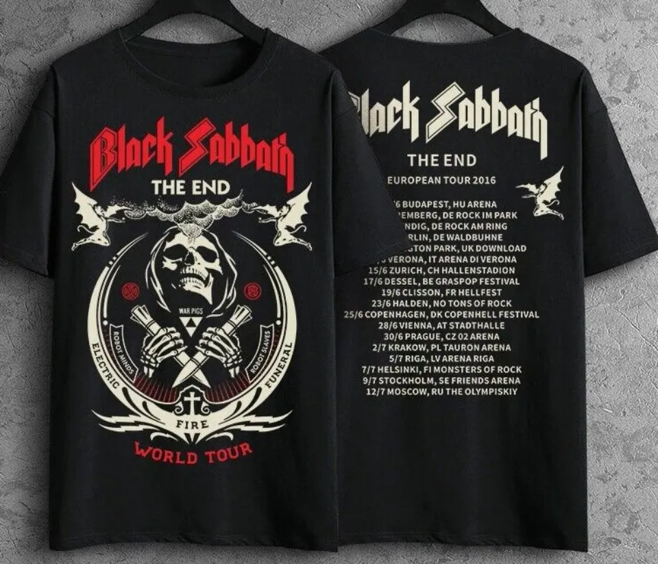 2 Sides Black Sabbath The End World Tour Shirt