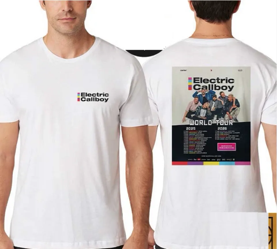 Electric Callboy World Tour 2025-2026 Tour Dates Two Sides Unisex T-Shirt