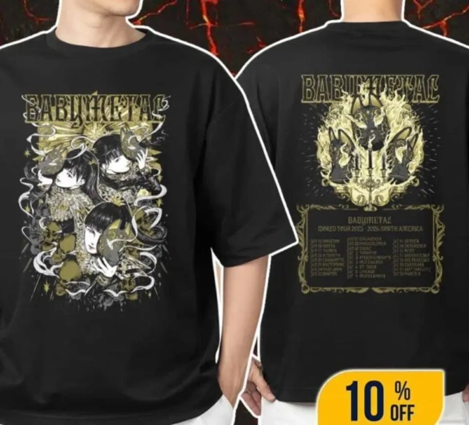 Babymetal Kon Kon Shirt Version World Tour 2025-2026 North American T-Shirt