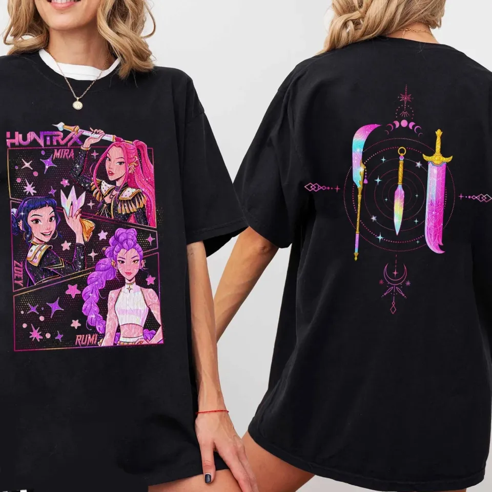 Kpop Demon Hunters T-Shirt Gift For Woman, Jinu Manga, Kpop Huntrix T-Shirt