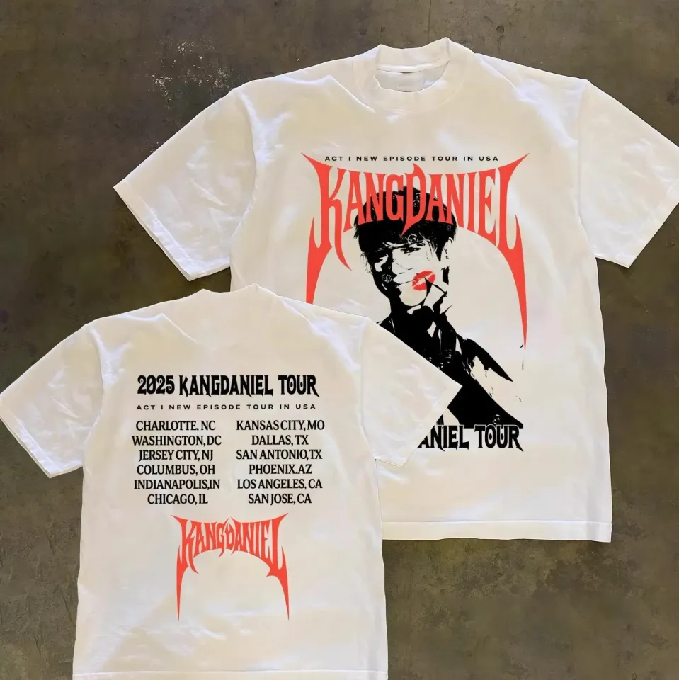 Kangdaniel World Tour 2025 Kpop Concert Unisex Double Sided T-Shirt