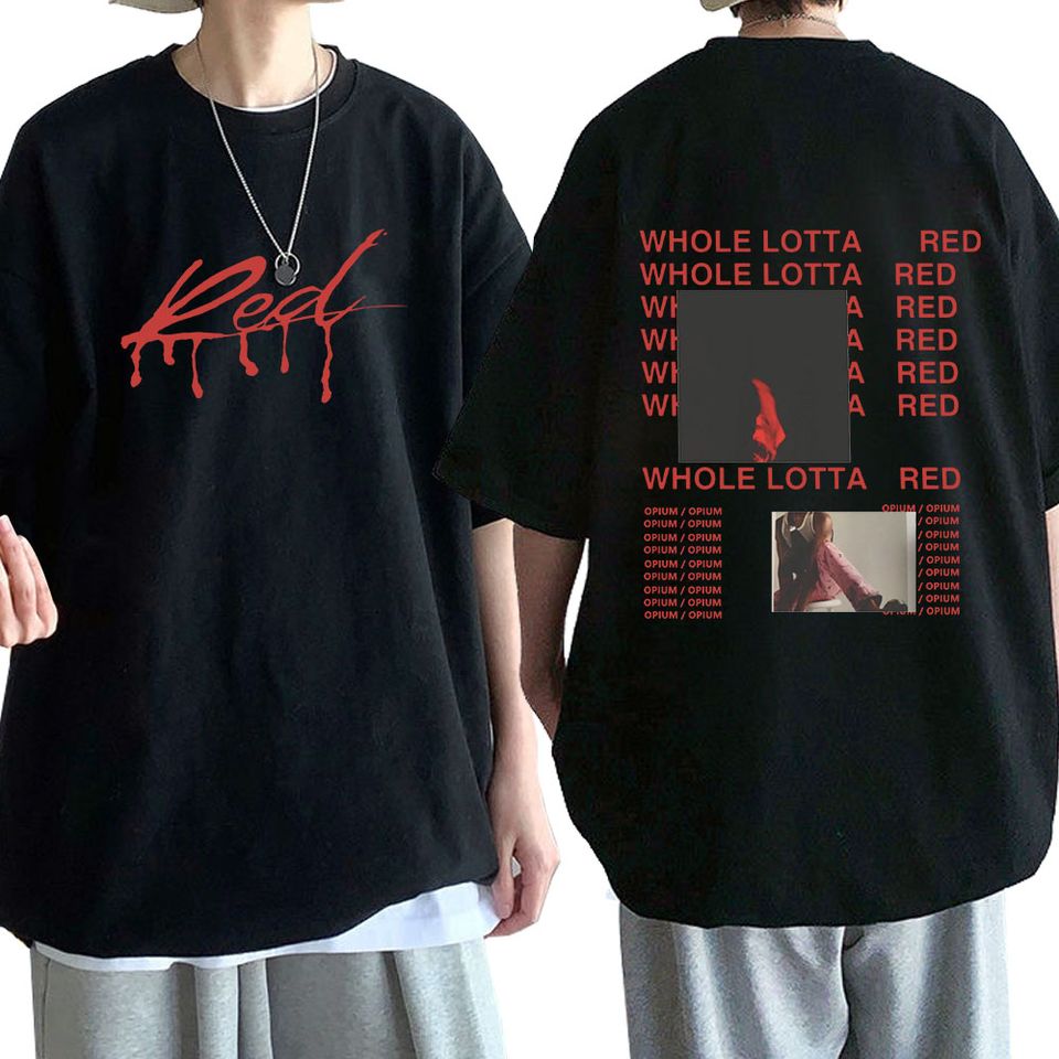 Rapper Playboi Carti T Shirt Album Whole Lotta Red Opium Merch T Shirts