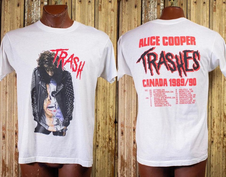Vintage Alice Cooper Trash Canada Concert T Shirt