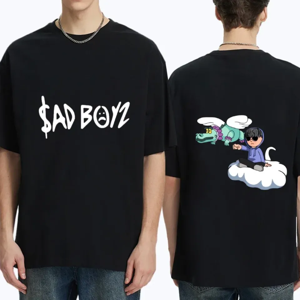 Hot Singer Junior H Sad Boyz Harajuku Cartoon Graphic T Shirt
