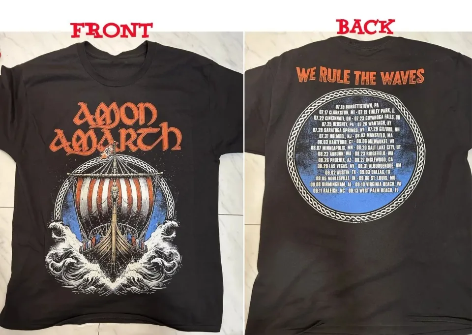 Amon Amarth Usa Tour 2025 T-Shirt  Viking Metal Band Fan Apparel