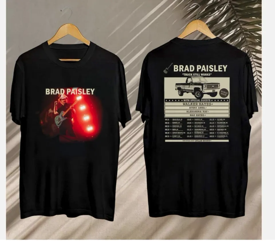 2025 Truck Still Works World Tour Brad Paisley Double Sided T-Shirt
