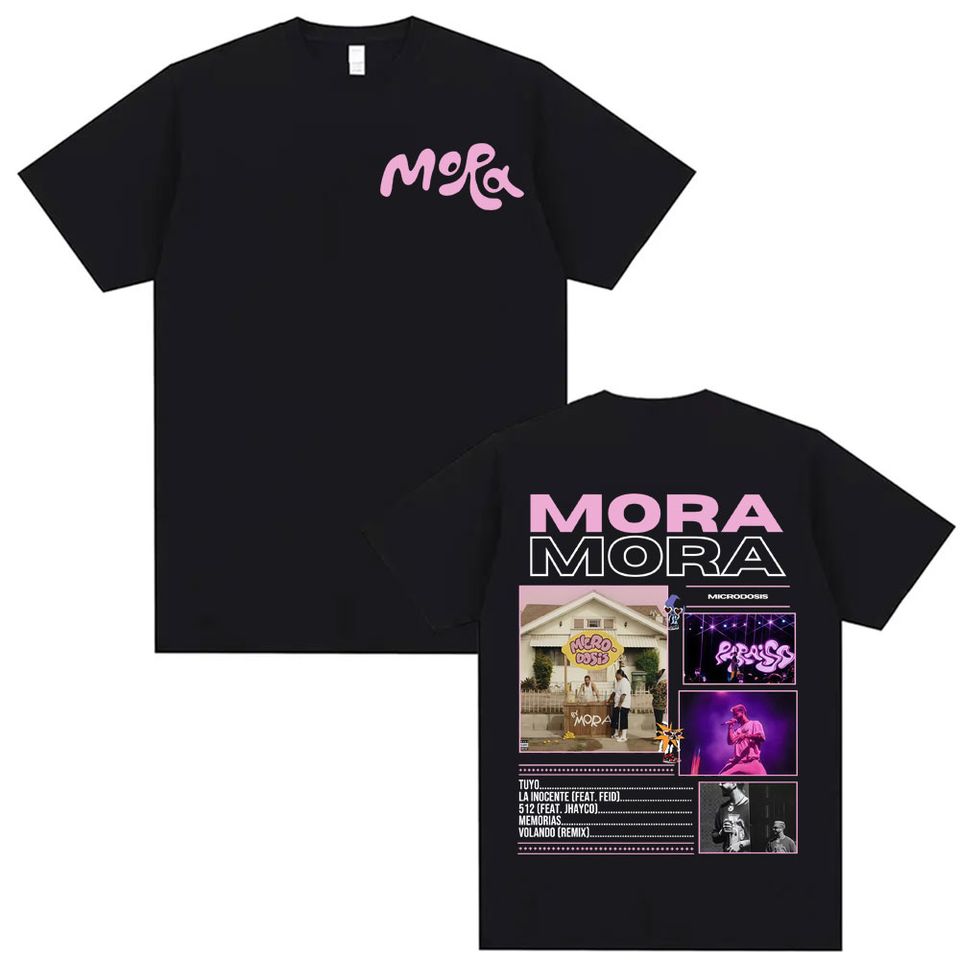Mora Mirrodosis Tour 2025 Shirt Rap Hip Hop Punk Oversized Concert Shirt