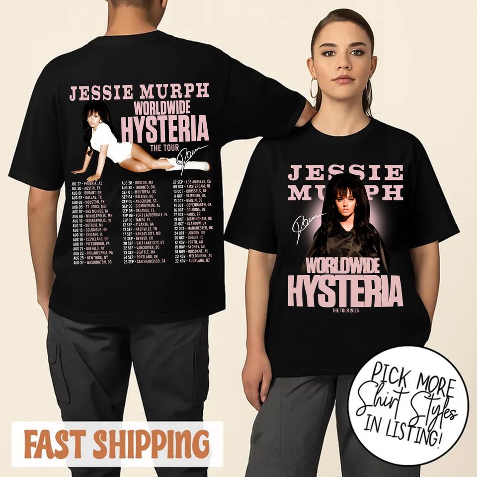 Jessie Murph Tour T-Shirt 2025 Sad Girl Concert Shirt Double Sided Graphic Shirt