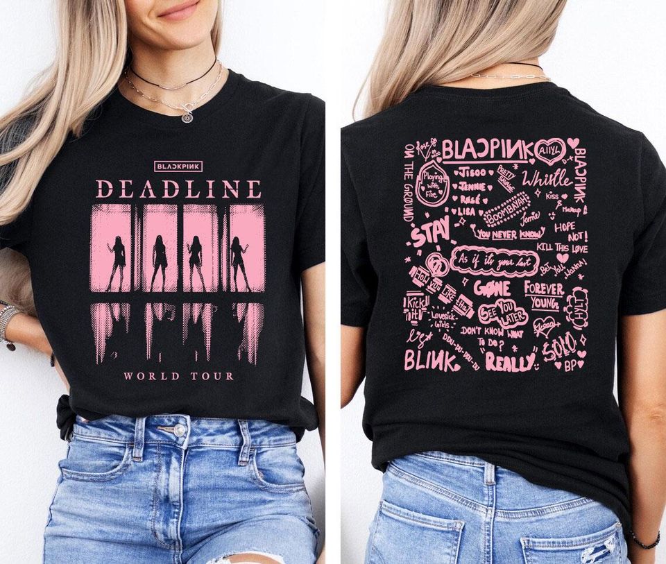 Blackpink World Tour 2025 Shirt Kpop Blink Merch Jisoo Jennie Lisa Rose