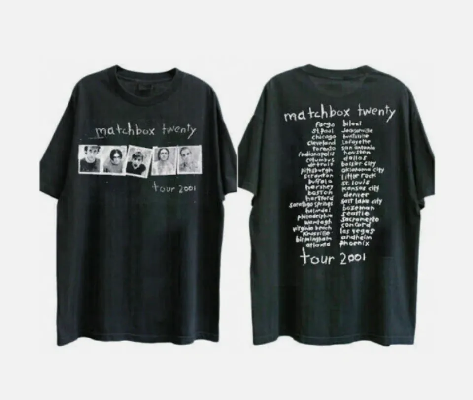 Matchbox Twenty Band Tour 2001 Black T-Shirt