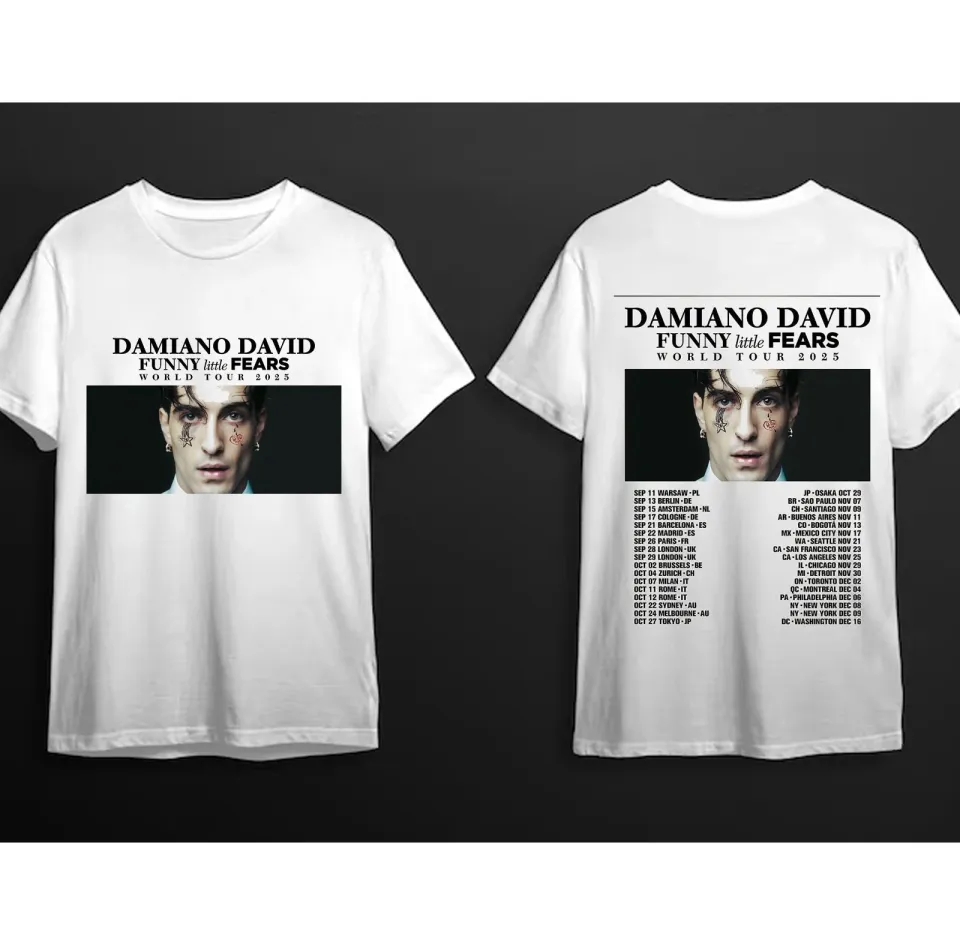 Damiano David Funny Little Fears World Tour 2025 Unisex T-Shirt