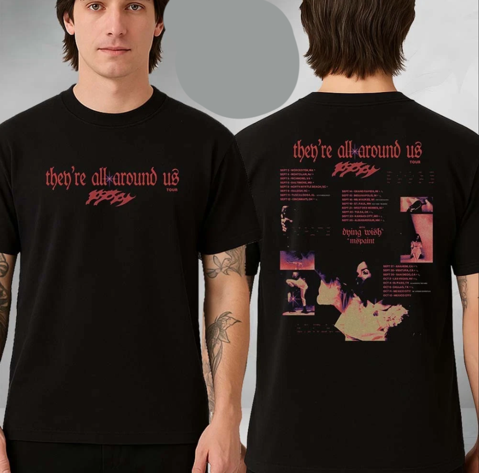 Poppy Theyre All Around Us Tour 2025 T-Shirt