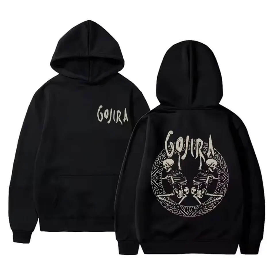Double Sided Gojira Skeleton Printed Hoodie