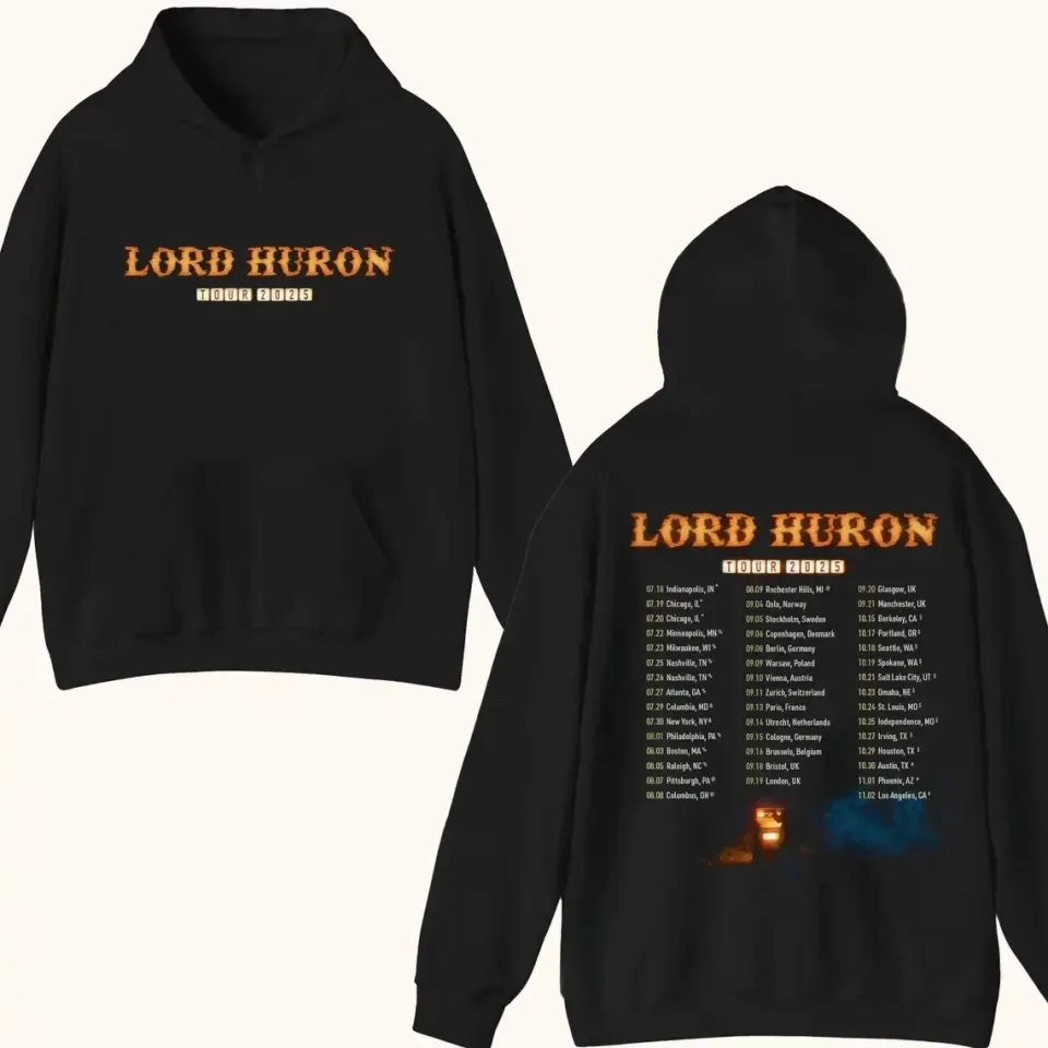 Lord Huron Tour 2025 Double Sided Hoodie