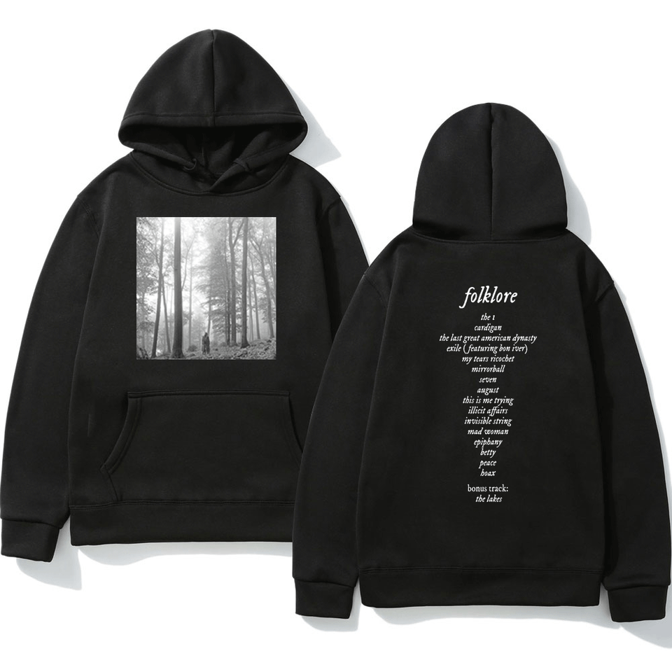 Taylor Swift Folklore Album Hoodie 2025 Vintage Graphic Sweatshirt