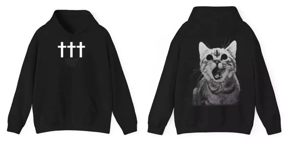 Rare Crosses Band Tour Cat Funny Hoodie