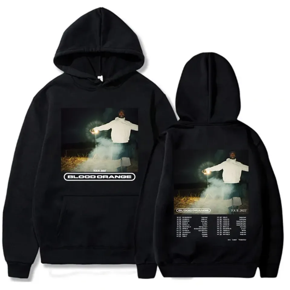 Blood Orange Hoodie - Tour 2025 Graphic Pullover For Music Lovers