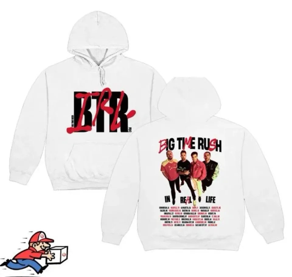 Big Time Rush Merch In Real Life Worldwide 2025 Tour Hoodie