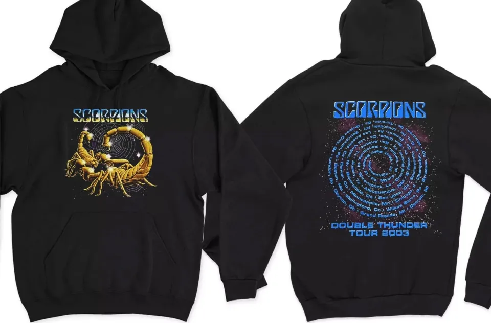 Scorpions Double Thunder 2003 Unisex Christmas Hoodie 
