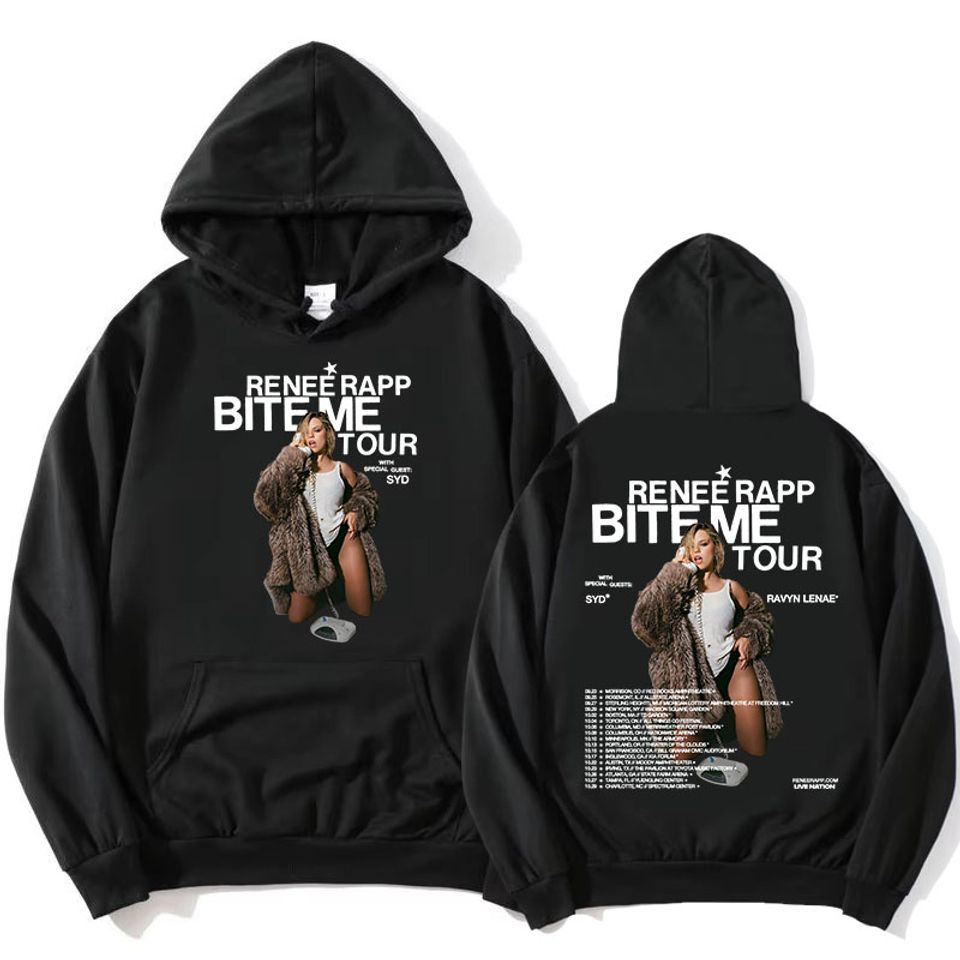 Rene Rapp Bite Me Tour 2025 Hoodie Singer Concert Graphic Sweatshirt