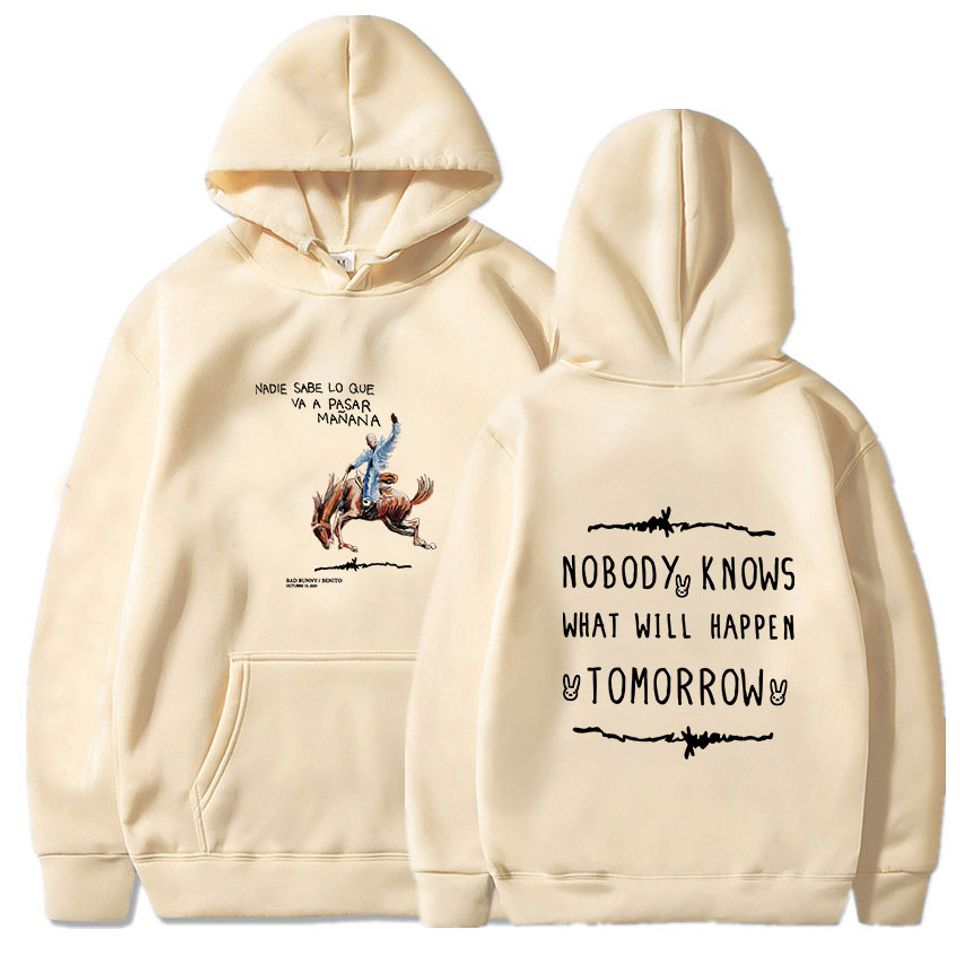 Bad Bunny Nadie Sabe Album 2025 Hoodie Vintage Harajuku Sweatshirt