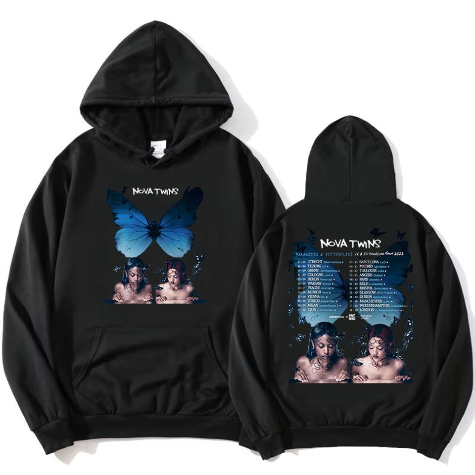 Nova Twins Tour 2025 Hoodie Parasites And Butterflies Band Sweatshirt