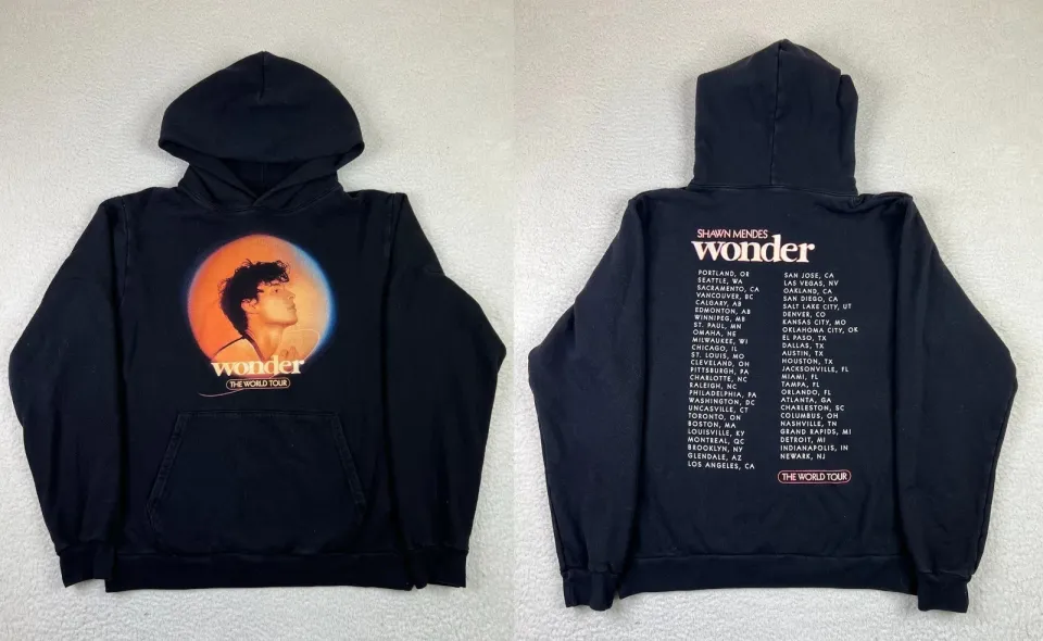 Shawn Mendes Wonder World Tour Double Sided Hoodie