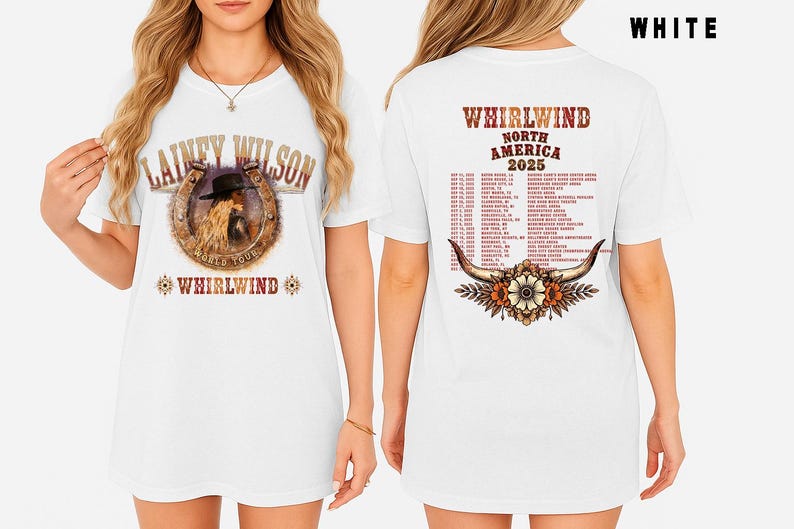 Lainey Wilson Whirlwind Tour Shirt 2025