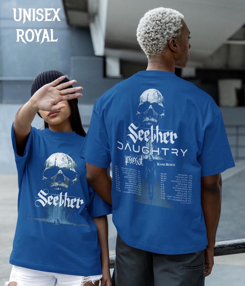 Seether Daughtry 2025 Tour T-Shirt Music 