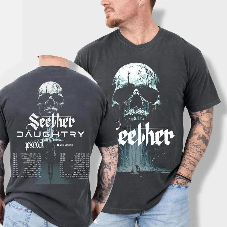 Seether Daughtry 2025 Tour T-Shirt