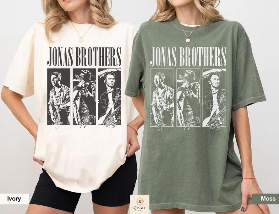 Vintage Jonas Brothers Shirt, Jonas Brother Merch, Retro Jonas Brothers Tour Shirt