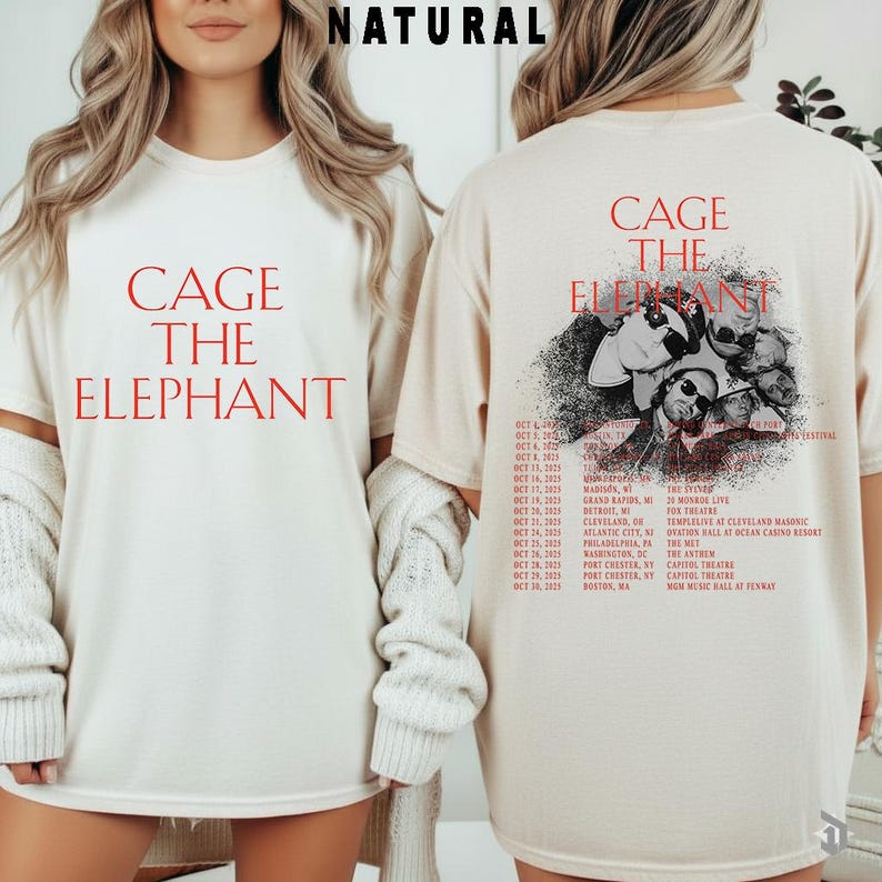 Cage The Elephant Tour Shirt 2025 Black