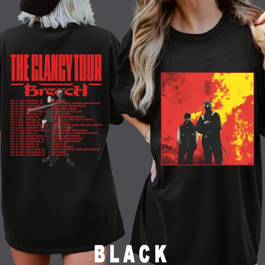 Twenty One Pilots Clancy Tour Breach 2025 Shirt Black