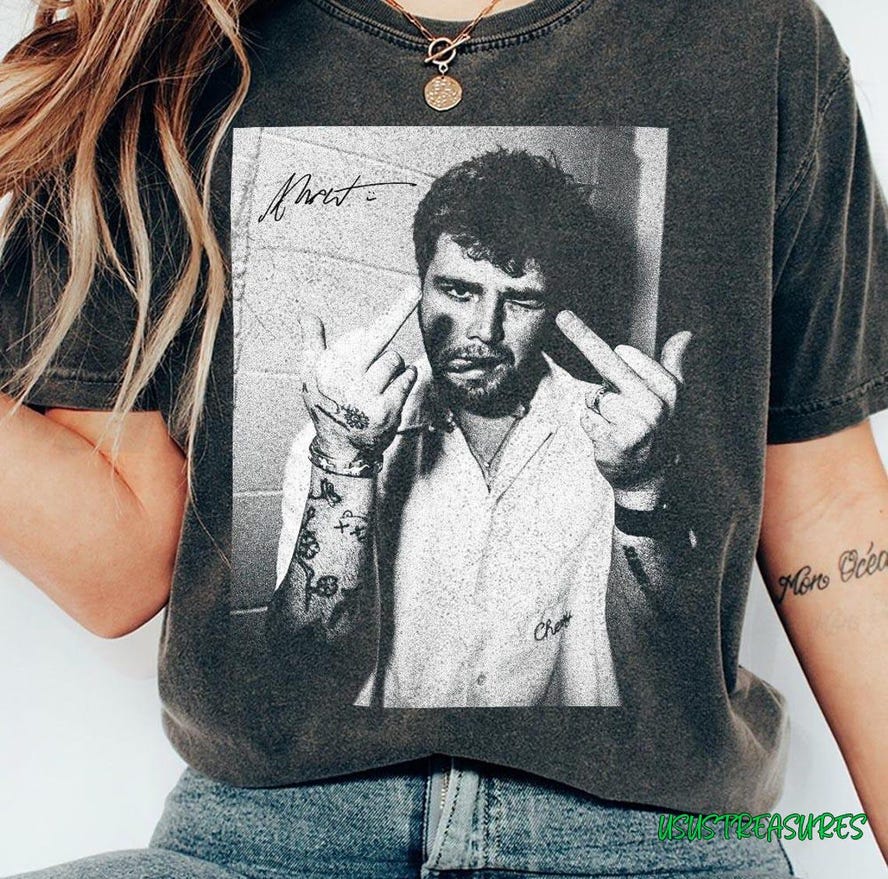 Alex Warren Face Middle Finger Tour 2025 Shirt