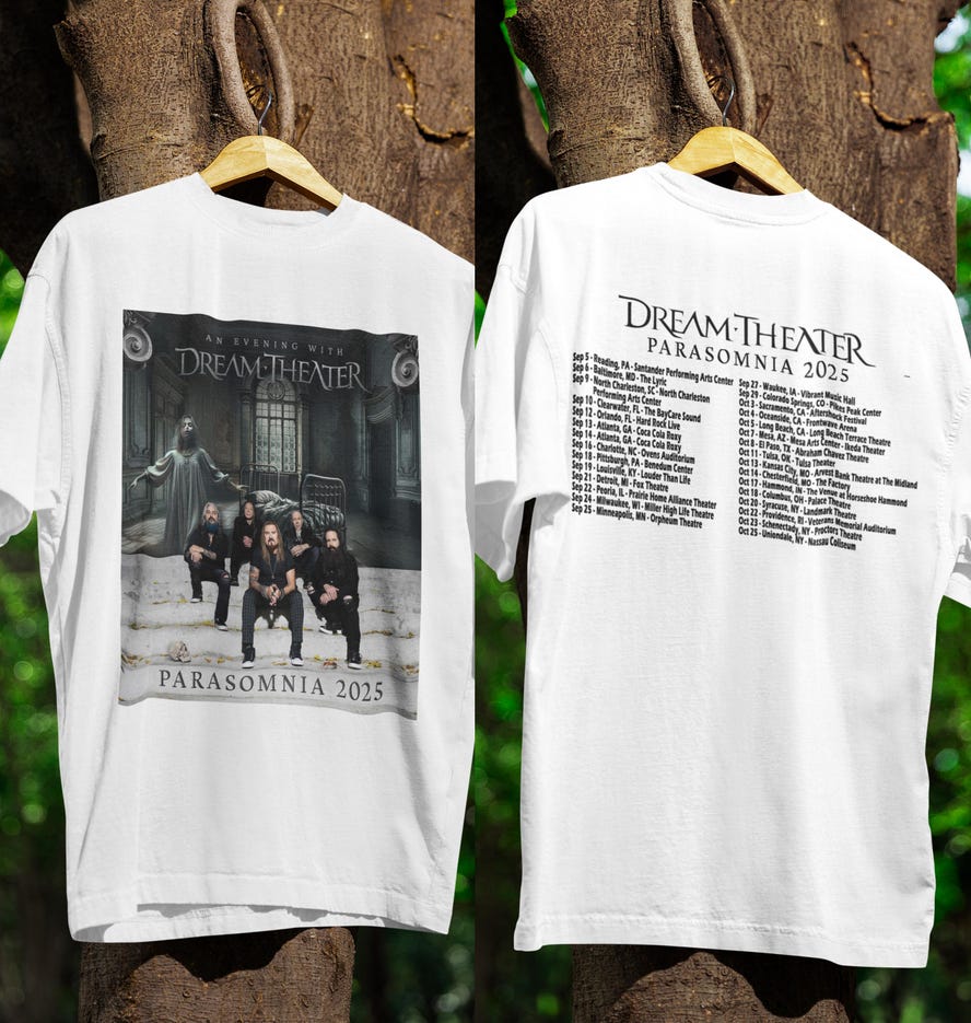 Dream Theater Tour 2025 Shirt White