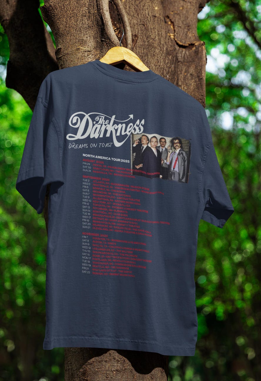 The Darkness Dreams On Toast Tour 2025 Shirt Black