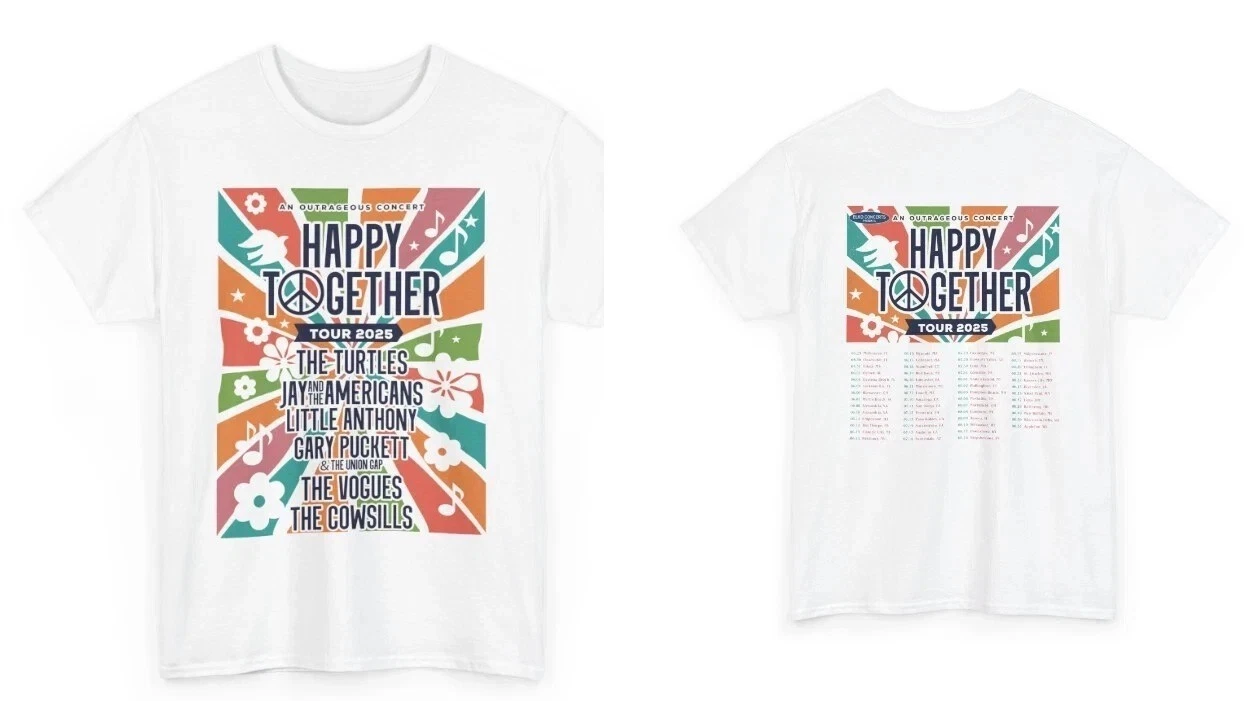 Happy Together Tour 2025 Tour Concert New Lineup T-Shirt