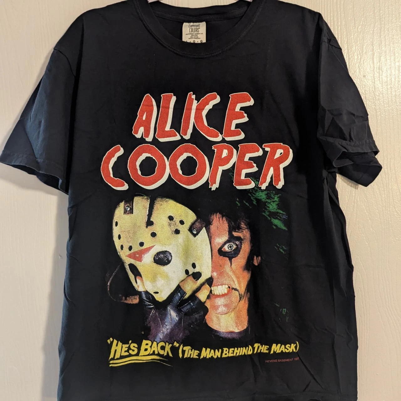 90S Alice Cooper Basic Style Unisex T Shirt Heavy Cotton Shirt