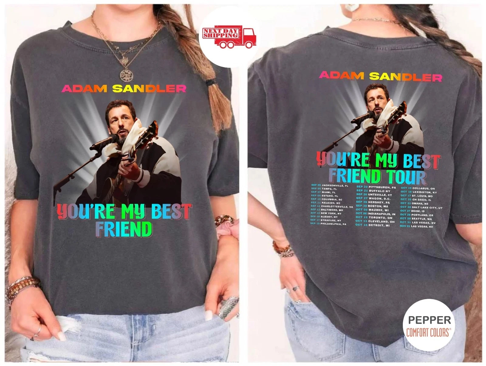 Adam Sandler You'Re My Best Friend Tour 2025 Concert T-Shirt
