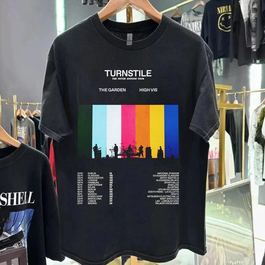 Turnstile Never Enough 2025 Tour T-Shirt Reprint