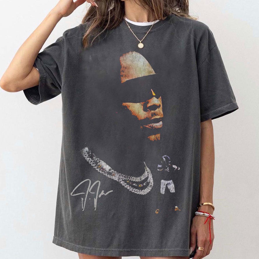 Justin Jefferson Vintage Sports Shirt Minnesota Football Fan Shirt