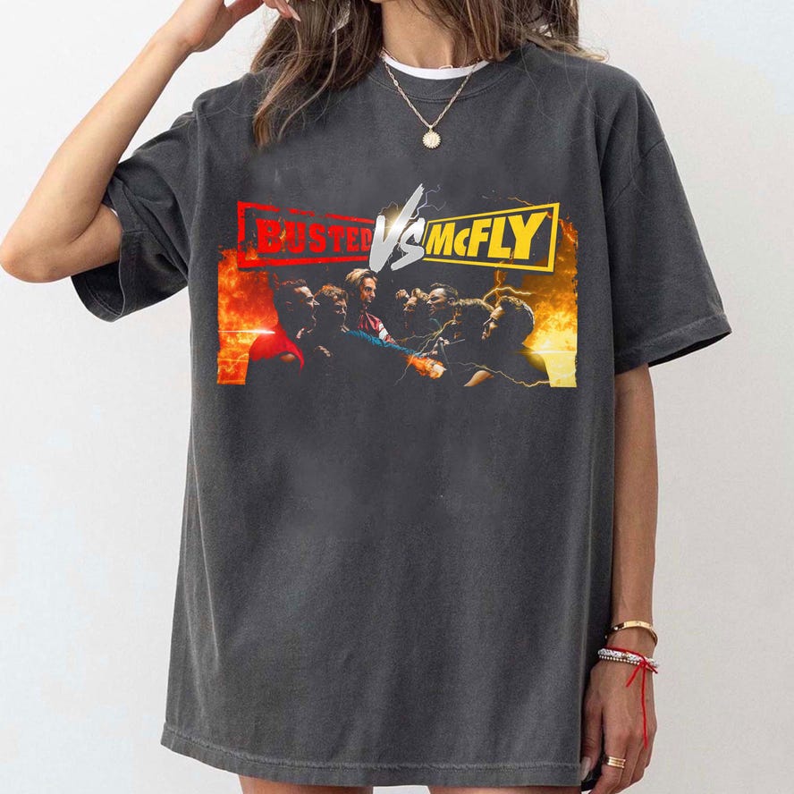 Busted Vs Mcfly Busted Band Tshirt, Concert Announced Shirt