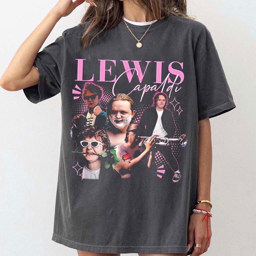 Lewis Capaldi Y2K Bootleg Shirt, Funny Y2K Retro Shirt, Pop Star Fan Merch