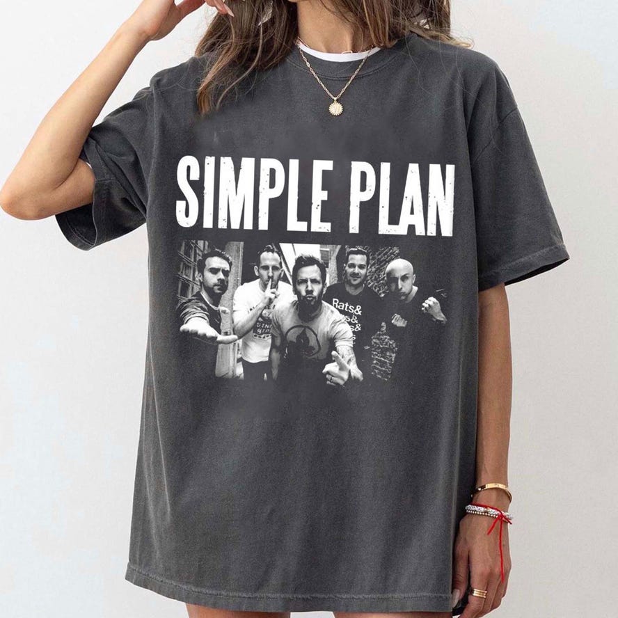 Simple Plan Band T-Shirt, T-Shirt Simple Plan, Simple Plan