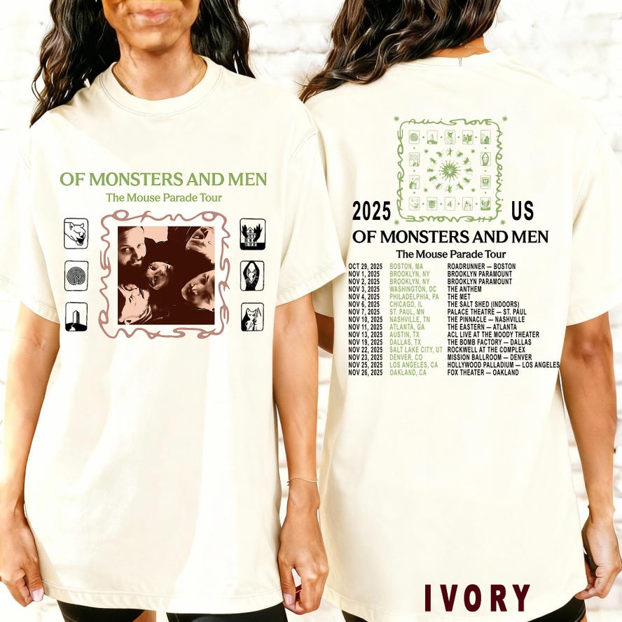 Of Monsters And Men Mouse Parade Tour Shirt 2025