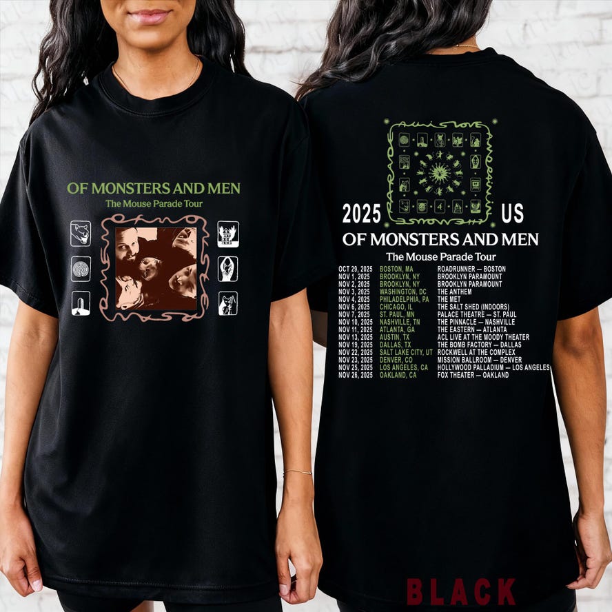 Of Monsters And Men Mouse Parade Tour 2025 Shirt 