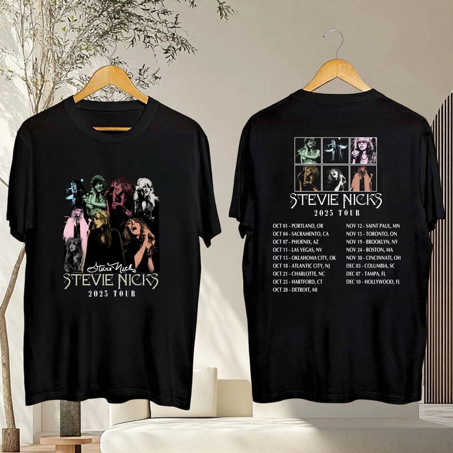 Stevie Nicks Tour Merch 2025 Shirt Black
