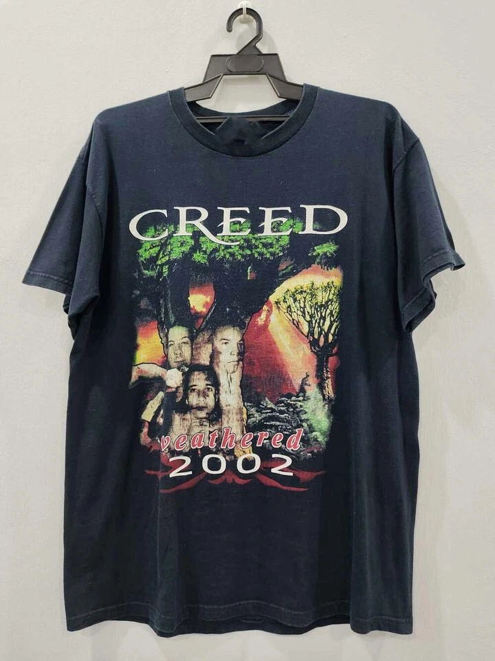 Vintage Tour 2002 Creed Band T-Shirt Gift For Fan Black