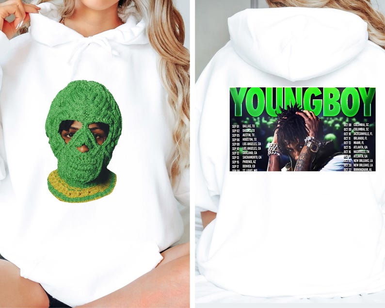 Youngboy Rap Tour 2025 Hoodie White